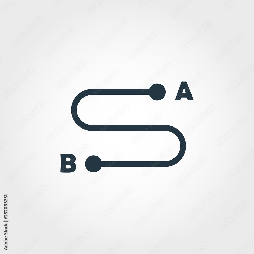 Aufkleber distance measurement icon from measurement icons collection. creative element design distance measur