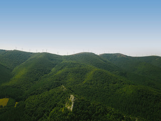 Fototapeta na wymiar green plain with a view
