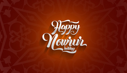 Nowruz greeting. Happy Nowruz holiday. Iranian new year