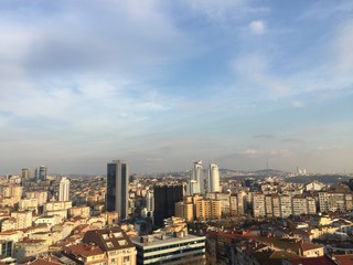 Naklejka na ściany i meble Istanbul city view at sunset