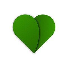 Green heart with texture - 252094245