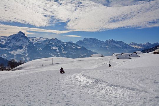 Winterlandschaft ob Amden SG