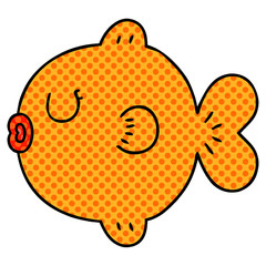 quirky comic book style cartoon fish