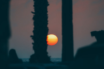 atardecer en el oceano