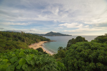 Fototapeta na wymiar Scene form Laem Sing Beach viewpoint, Kamala, Phuket, Thailand