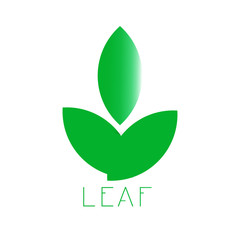 Leaf symbol with text - 252096000