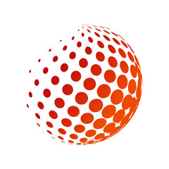 Sphere with dots and gradient - 252096008