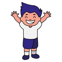 happy fat boy celebrating