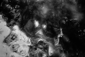 Black and White Water Abstract