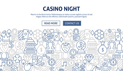 Casino Night Banner Design