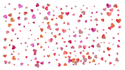 Fototapeta na wymiar Colored heart confetti for womens holidays