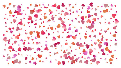 Colored heart confetti for womens holidays