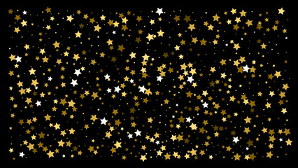 Gold stars. Confetti celebration
