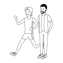 athlete and afroamerican man