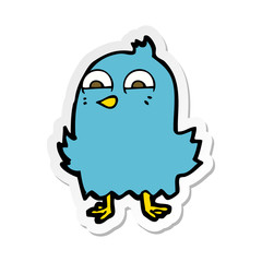 sticker of a funny cartoon bird