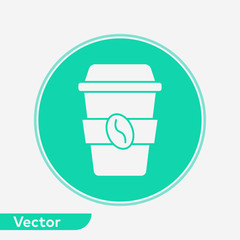 Coffee cup vector icon sign symbol