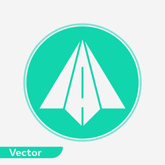 Paper plane vector icon sign symbol