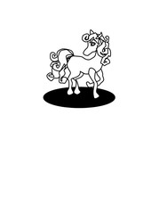 vector illustration of pony