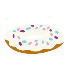 cartoon doodle of an iced ring donut