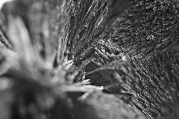 Abstract Black-and-white background. Texture natural Minerals. Crystal. Macro.