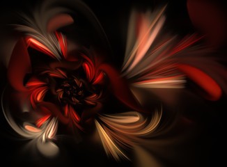 Abstract image. Computer generated. Flower fantasy.