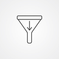 Filter vector icon sign symbol
