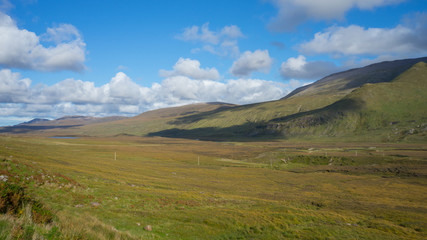 Scottish highlands on a sunny day