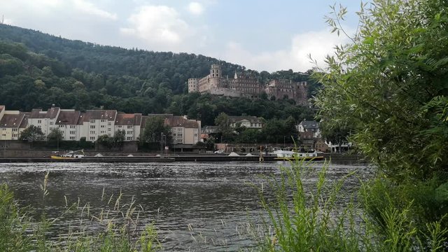 Boot auf dem Neckar in Heidelberg Deutschland