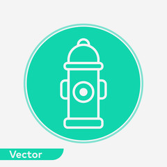 Fire hydrant vector icon sign symbol