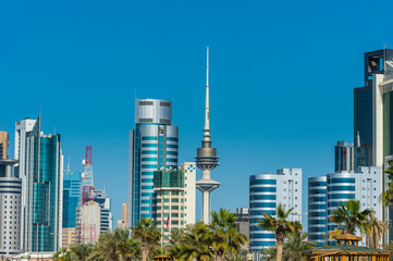 Arabia, Kuwait, Skyline and Liberation Tower