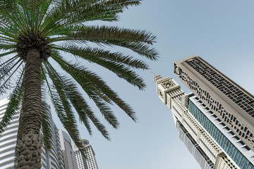 Fototapeta na wymiar Dubai, Business Bay. View from the Sheikh Zayed Road. UAE, Jun.2018