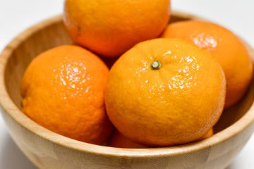 Tangerines in a plate