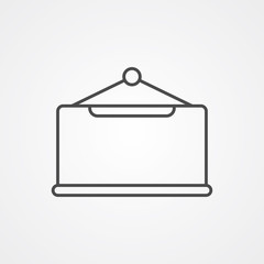 Blackboard vector icon sign symbol