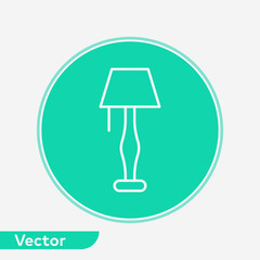 Floor lamp vector icon sign symbol