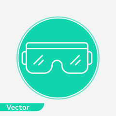 Safety glasses vector icon sign symbol