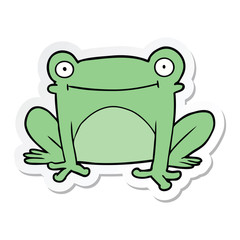 sticker of a cartoon frog