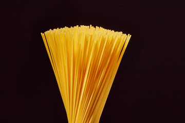 spaghetti  isolated on black background