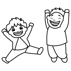 happy fat boys celebrating