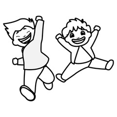 happy fat boys celebrating