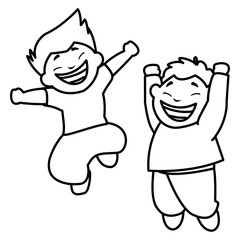 happy fat boys celebrating