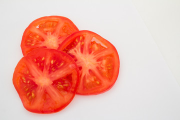 Red tomato grown at home.
