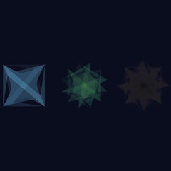 Obraz premium Holiday patterns of stars and flowers for gifts ground