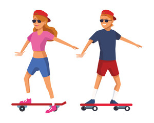 skateboarders couple avatar