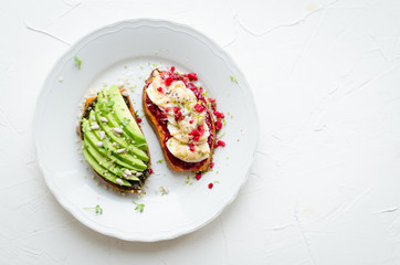 Healthy sandwich for breakfast, snack or lunch