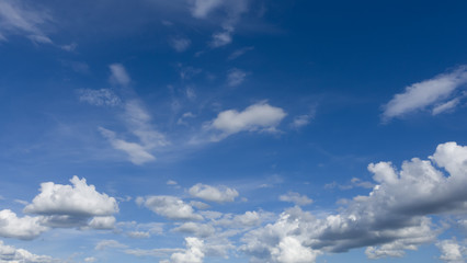 Naklejka na ściany i meble Professional shoot, no birds no noise. Beautiful blue sky panorama.
