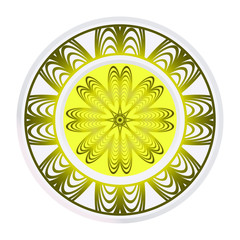 Mandala Pattern. Traditional Indian Mandala. Orient Tribal Circle Sign Illustration. Vector Illustration.