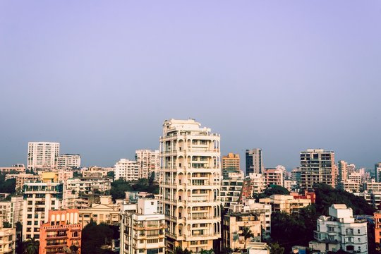 mumbai skyline view or arial view of mumbai city 