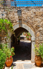 The monastery Kremaston, Crete, Greece