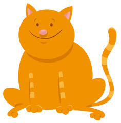 cute yellow cat cartoon animal character
