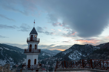 20 January 2019 Bolu Goynuk ( Göynük ) Bolu Historical tourism area and clock tower Turkey